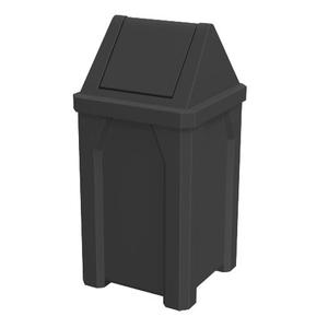 Commercial Trash Can Swing Top Lid - Outdoor Garbage Can, 32 gallons