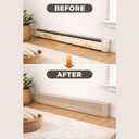 36 Inch Baseboard Heater Cover, Galvanized Steel, Teak Finish