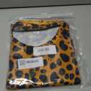 Funny Leopard Graphic T-Shirt Novelty Short Sleeve Crewneck Shirt (XXXL)
