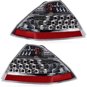 LED Tail Lights Compatible with 2006-2007 Honda Accord LX EX EXL Civic 4 Door Sedan Smoke Black Brake Rear Lamp Taillights