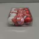 Vinsot 12 Pcs Valentines Day Ball Ornaments Pink Red White Ornaments 2.36 Inch Plastic Tree Decorations Kiss Be Mine Love Hanging Decorations Valentines Decor for Tree Home Wreath Party Decor