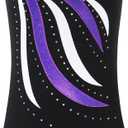 BAOHULU Leotards Girls Gymnastics Embroidery Shiny Aqua Rose Diamond Dance Clothes (7-8 Years, Black Purple)