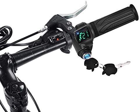 Alomejor Electric Throttle Grip,Real-time Battery Monitoring,Battery Voltage Indicator LED Display for commuters,Riders,Urban Travel,delivery Services, 15 x 9cm / 5.9 x 3.5"
