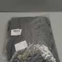 Rojeam Men's Kimono Waffle Robe Unisex Lightweight Soft Knee Length Spa Bathrobe Sleepwear with Pockets, Grey, S