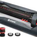 Eden 96212 Turbo Oscillating Sprinkler, Covers Up to 4,499 sq. ft., 18 Precision Nozzles, Weighted Base, Flow and Width Controls, Adjustable Range, Triple Nozzle Switches, Quick Connects, Filters