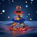 3 Tier Spider Cupcake Stand Cupcake Tower, Hero Party Decorations Dessert Holder Cartoon Theme Dessert Stand for Kids Boys Birthday Party Supplies