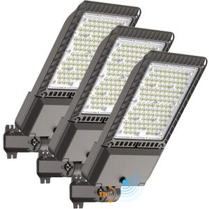 AIKVSXER 340W LED Parking Lot Light 85000LM 6000K Daylight Dusk to Dawn Photocell Commercial Outdoor Lighting, IP65 Waterproof 11 Years Lifespan for Parking Street Yard Garage Warehouse 3 Pack