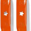 Husqvarna 42-Inch Mulching Lawn Mower Blades, Lawn Mower Parts Riding Mowers, Replacement for OEM Part No. 594892701, Orange, Pack of 2