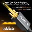 IVANKY Optical Audio Cable, 10ft Toslink Fiber Optic Cord, S/PDIF Digital Optical Audio Cable for Soundbar, Stereo Systems, Home Cinema, Xbox One/PS4/TV, Braided, Gold-Plated Connectors,3M,Grey