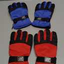 SATINIOR 2 Pairs Kids Waterproof Winter Snow Gloves Ski Gloves for Boy Girl Outdoor Warm Thickening Snowboar