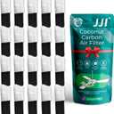 JJI 20Pack Ceiling Fan Air Filter - Coconut Carbon, 5/6" Thickness, Easy Stick-on Installation, Purifies Air in Home & Office