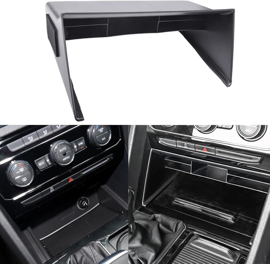 Center Console Organizer Compatible with VW Atlas and Cross Sport 2018 2019 2020 2021 2022 2023 Accessories, Insert ABS Armrest Storage Box (Not Fit 2024-2025 Atlas)