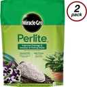 Miracle-Gro Perlite - Enriched with Plant Food, Improves Drainage and Aeration in Potting Soil Mixes, For Container Plants, 8 qt. (2-Pack)