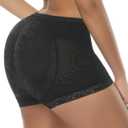 Women Butt Lifter Padded Shapewear Enhancer Control Panties Body Shaper Underwear (Medium, Black)