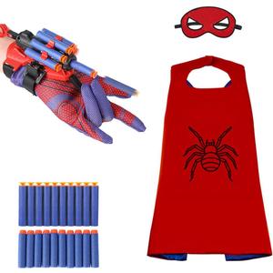 Web Shooter + Cape + Felt Mask Toys for Boys, Bracelet Wrist Launcher, Children Boy Party Toy, Cosplay Costumes Birthday Gift for Kids 4 5 6 7 8 9 10 Years Old