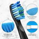 10 Pack Toothbrush Replacement Heads Compatible with Fairywill FW-D1/D3/D7/D8/507/508/551/917/959, Gloridea, Sboly, WOVIDA, YUNCHI Sonic Electric Toothbrushes - Black