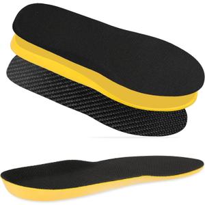 Carbon Fiber Insoles for Men & Women  Rigid Arch Support Shoe Inserts for Sports, Hiking, Running & Daily Wear (EUR 43 (27.8 cm / Mens 9.510 / Womens 11.512))