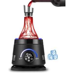 Cobalance Electric Wine Chiller Decanter with Built-in Aerator, 50oz Bottles Cooler & Carafe, 24-Hour Keep Cool, Perfect for Red, White Wine, Gift for Lovers (50.7 Ounces)