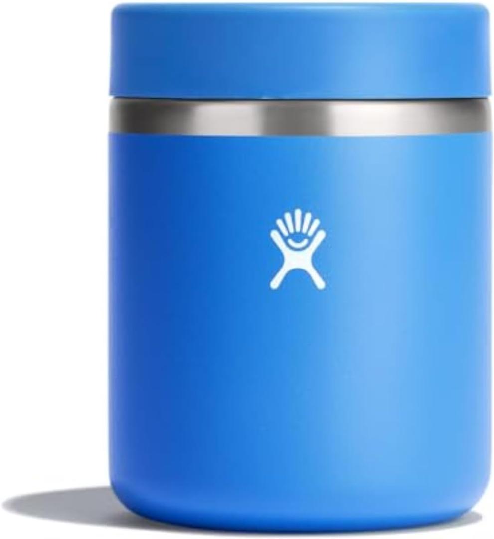 Hydro Flask Food Jar  Insulated Stainless Steel, Snack Travel Container for Hot Food & Soup 28 Oz Cascade Blue