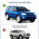 Window Rain Guards Fit for Toyota 4Runner 2003-2009, Out-Channel Window Visors Vent Visors Vent Shades Wind Deflector Dark Smoke Car Tape-on with Thicker 4PCS-B37