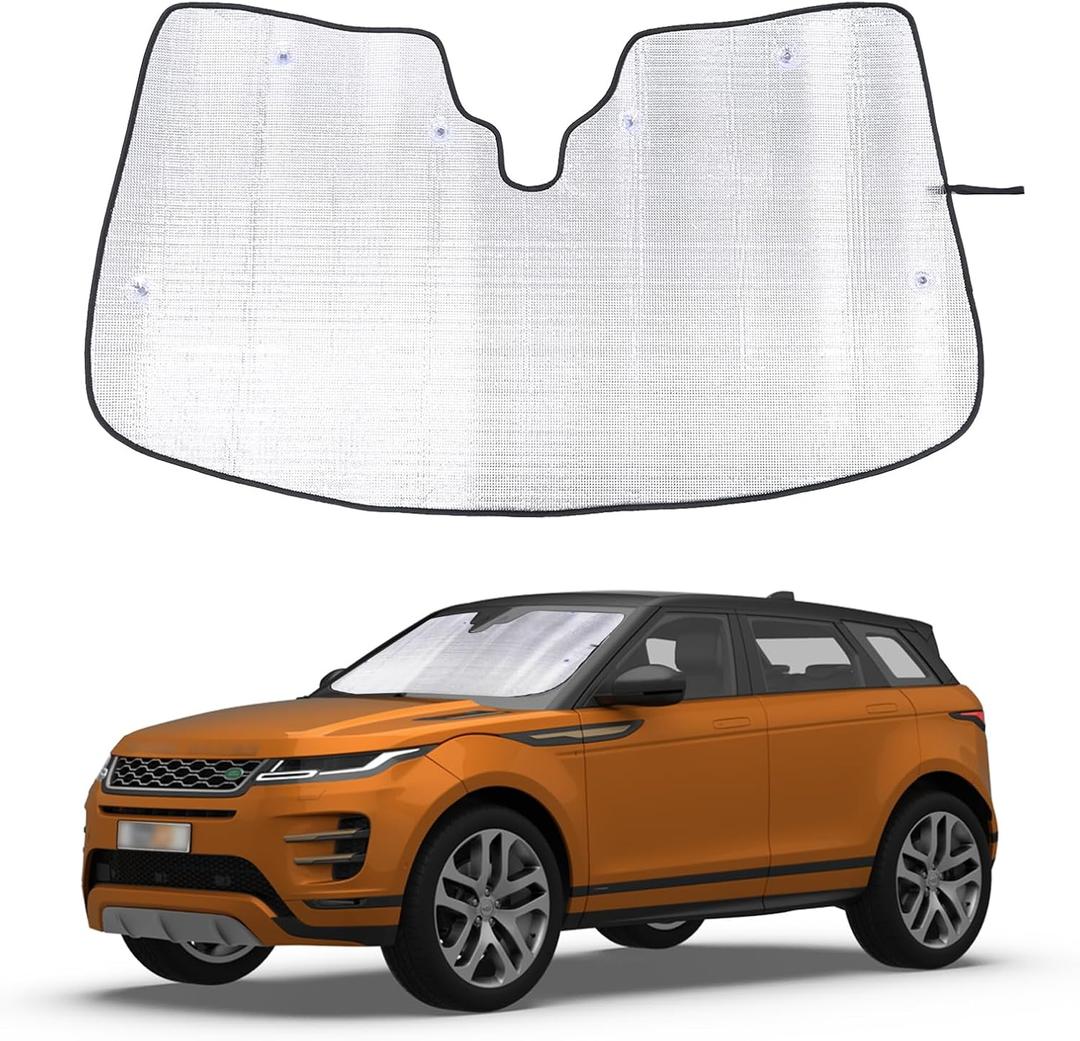 Windshield Sunshade for Land Rover Range Rover Evoque 2019-2024, Front Windshield Sun Shade, Foldable Reflective Sun Visor, Screen Shield Cover Blocker UV Protector HeatShield Keep Your Vehicle Cool