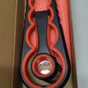 Jar Opener for Weak Hands, Seniors with Arthritis, 5 in 1 Multi Function Bottle Opener Lid Opener For Arthritic Hands with Non Slip Rubber Jar opener Gripper Pad(red) (3-piece set)