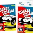 STICKER SHIELD - Windshield Sticker Applicator for Easy Application, Removal and Re-Application from Car to Car - 4 inch x 6 inch Sheets (2 Packs (4 Sheets Total))