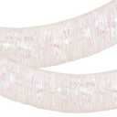 White Iridescent Fringe Banner 6.56 Ft Bachelorette Banner, Bachelorette Party Decoration, Fringe Tinsel Garland Photo Backdrop Banner for 21st Birthday Party Decoration (White)