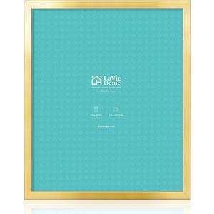 LaVie Home 24 x 30 Picture Frame, Large Poster Frame with High Definition Plexiglass, Horizontal or Vertical Wall Gallery Poster Frames Suitable for Photos, Artworks, Posters,Puzzle, Gold 1pc
