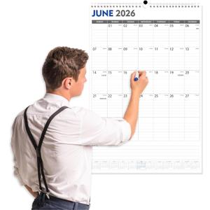 GuassLee Extra Large Wall Calendar 2026-2027, 20"x 30" Gaint Vertical Wall Calendar 2026, Jun. 2026 to Dec. 2027, 19-Month Paper Hanging Planner Wall with Julian Date for Office Home Planning & Organizing, 30"x20"