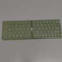 Mini Foldable Bluetooth Keyboard  Portable Wireless Full Size Keyboard (Sync Up to 3 Devices), UltraSlim Aluminum Travel Folding Keyboards for iPhone iPad Mac Android Windows iOS (Green)