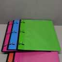 INFUN 1 Inch Telescoping 3 Ring Binder - 4PCS, Flexible Round Binder with Customizable Front Cover and Clear Catalog Pocket, 1Inch Rings, 225 Sheet Capacity (Red+pink+ Blue+green)