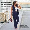 kaimimei Womens Suits 2 Piece Set Business Dressy Sleeveless Vest and Slit Pants Casual Office Work Outfits with Pockets XL