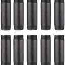 10 Pack 1 Inches x 4 Inches Black Malleable Steel Nipples Fitting, DIY Steampunk Industrial Vintage Style.