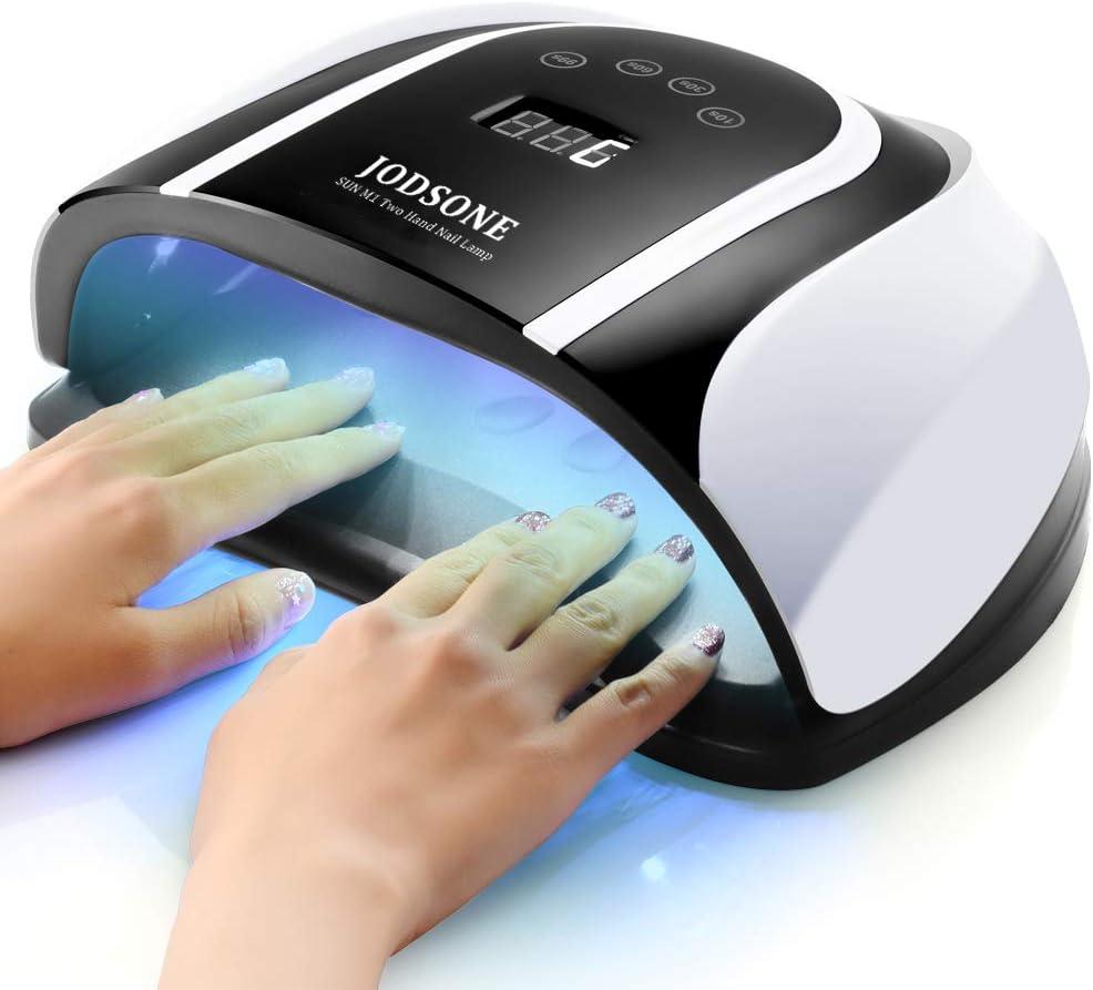 JODSONE 120W U V LED Nail Lamp for Two Hand, Led Light for Gel with 54 Pcs Light Bead, Quick Curing Gel Polish, Nail Dryer Suitable Salon and Home Use, Black