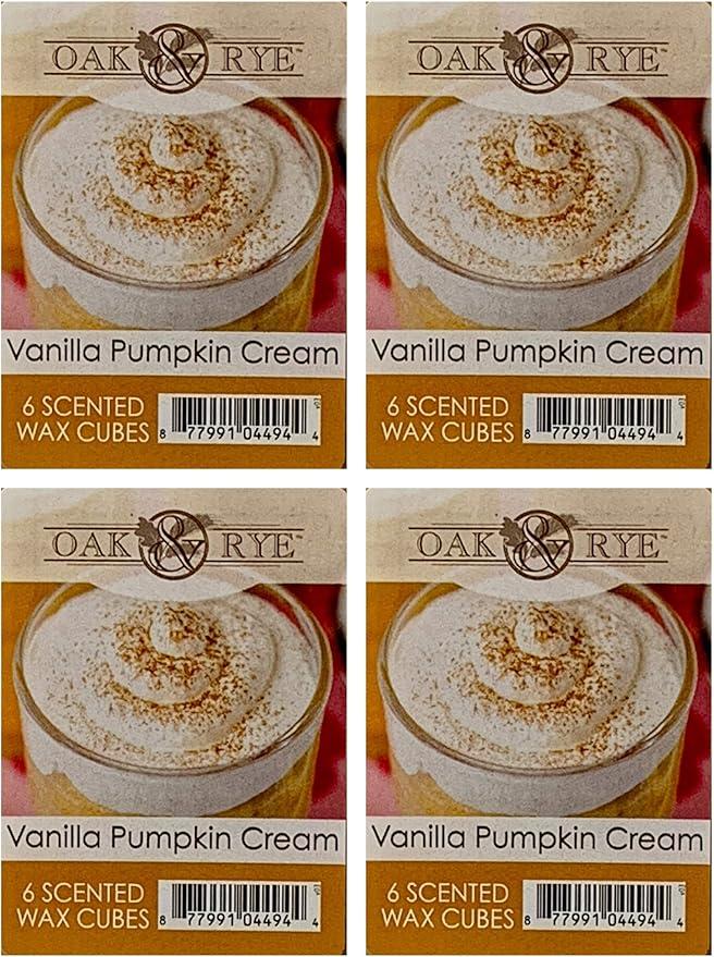 Oak & Rye Vanilla Pumpkin Cream Scented Wax Cubes - 4-Pack