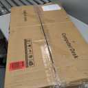 Portable Rolling Desk on Wheels Adjustable Height Desks for Small Spaces, 32" Computer Desk with Storage Shelves for Home Office Black