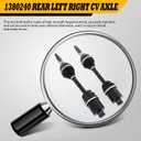 1380240 Rear Left Right CV Axle Compatible with Sportsman 400 450 500 600 700 800 MV7 1380197
