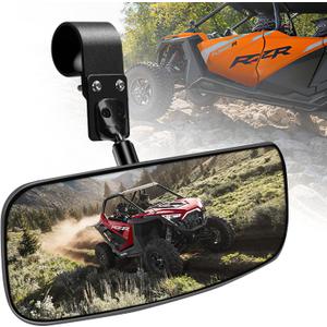UTV Rear View Mirror, RZR Rearview Mirror for 1.75"-2" Roll Bar Cage Compatible with Polaris RZR 1000 XP Turbo PRO R Kawasaki Mule Honda Pioneer 1000 YXZ 1000 Teryx Can am Maverick X3
