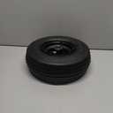 AR-PRO 11x4.00-5 Lawn Mower Tire and Wheel Assembly, 4-Ply Pneumatic Rib Tread, 3.4" Centered Hub, 3/4" Bearings, Compatible with Zero-Turn Mowers and Lawn Equipment (1-Pack)