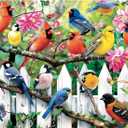 300 Pieces Jigsaw Puzzles for AdultsMorning Serenade Birds Puzzle for Adults Children ElderlyRecycled Paper Puzzle 300 PiecesGlossy, Sturdy Pieces Challenging Family Game Great Gift Idea,20.5x15in