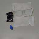 IBOANN Chic & Comfy Blue Light Glasses for Women - 3-Pack Round Frames, Screen-Ready Style with UV Protection Coating (*B117 Tranparent&dark Green&orange)