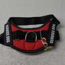Service Dog Vest, ID Tag + 50 ADA Information Cards, Service Dog Harness, Metal Dog Tag has Ruggedized Clip, 2-Sided Service Animal Cards,ESA Accessory Set SMALL(Neck:15-17", Chest:19-25"), Red)