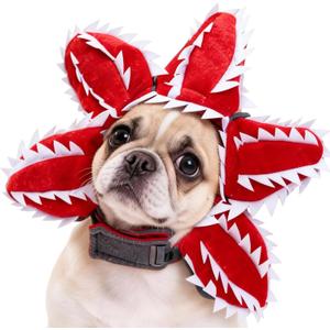 Demogorgon Dog Costume for Dogs Cats – Adjustable Pet Headpiece, Funny Cosplay Photo Prop Fits Small, Medium & Select Large Breeds (Large)