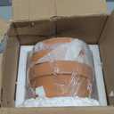 Yishang 7 Inch Terracotta Shallow Planters with Saucer/Tray,Ceramic Flower Clay Plant Pots with Drainage Hole,Unglazed Cactus/succlent Plant Containers Indoor Garden Bonsai Pots