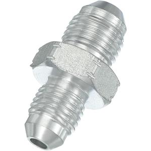 PATIKIL Hex Reducing Nipple Connectors Pipe Adapter 7/16" Male 37 Flare JIC x 1/2" g Male Straight Adapter, Pipe Fitting Reducer Plated Steel Hydraulic Nipple Fitting
