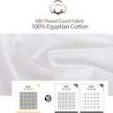 California King Size Fitted Sheet Only White, 100% Egyptian Cotton 600 Thread Count, 16" Deep Pocket Premium Cotton Mattress Sheet (1 Bottom Sheet Only)