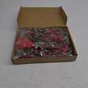 Dingion 6 Pcs 6" Christmas Mini Cabinet Wreaths for Kitchen with Ribbon Bows Red Berry Small Window Wreath for Window Door Farmhouse Christmas Party Decorations (Stylish Style)