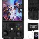 R36MAX Retro Handheld Game Console, 128GB Retro Gmaing Console with 4.0 Inch IPS HD Screen, Portable Retro Gaming Console, Support 30+ Emulator Console Video Game Console, Black