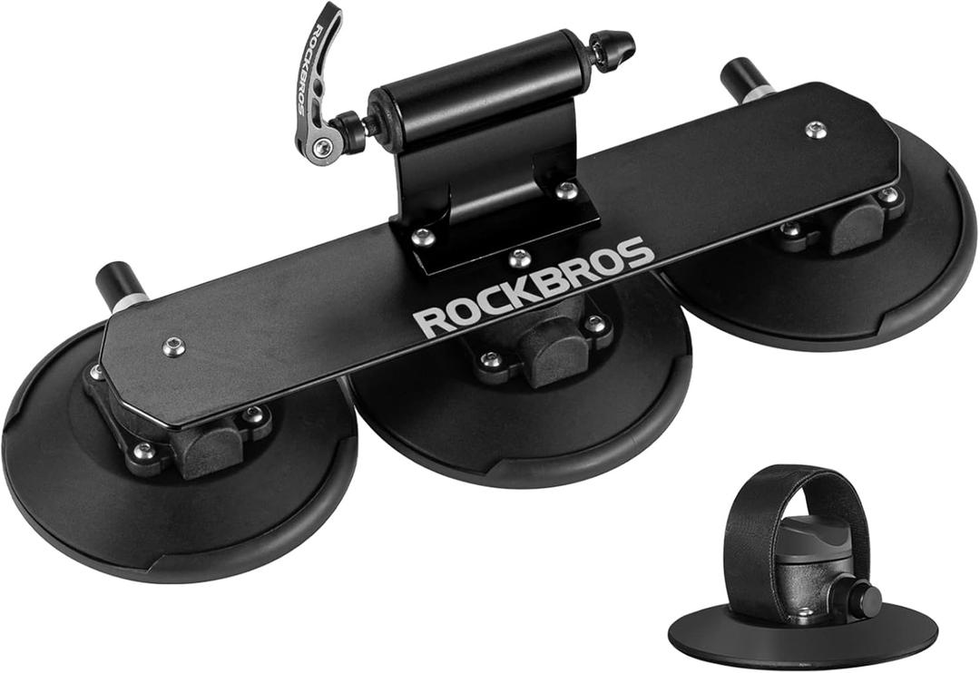 ROCKBROS Suction Bike Rack Car Roof Bike Rack Bicycle Carriers for Cars Roof Bicycle Holder Roof Mounted Quick Release Aluminium Alloy with Sucker
 18 inch x 6 inch